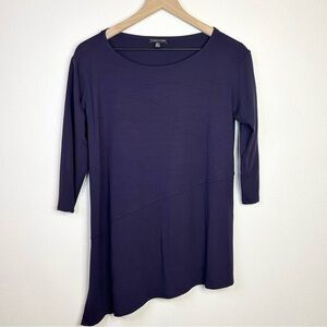 Eileen Fisher Viscose Tunic Top Dress Navy Blue XS